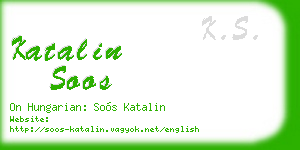 katalin soos business card